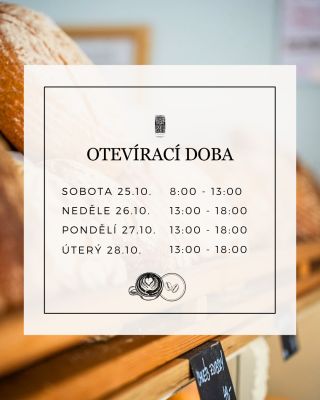 Podzimní víkendy mají své kouzlo – chladné ráno, vůně čerstvého chleba a chvíle, kdy se člověk zastaví u dobré kávy. A...